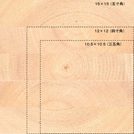 HABITAの柱 15×15(五寸角集成材)
